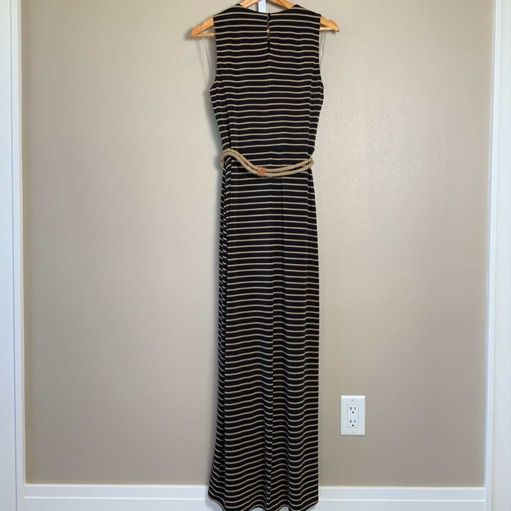 Lauren Ralph Lauren Striped Sleeveless Draped Maxi Dress - Picture 5 of 16